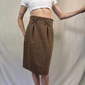 Vintage Valentino Miss V Wool Skirt | Made in Italy